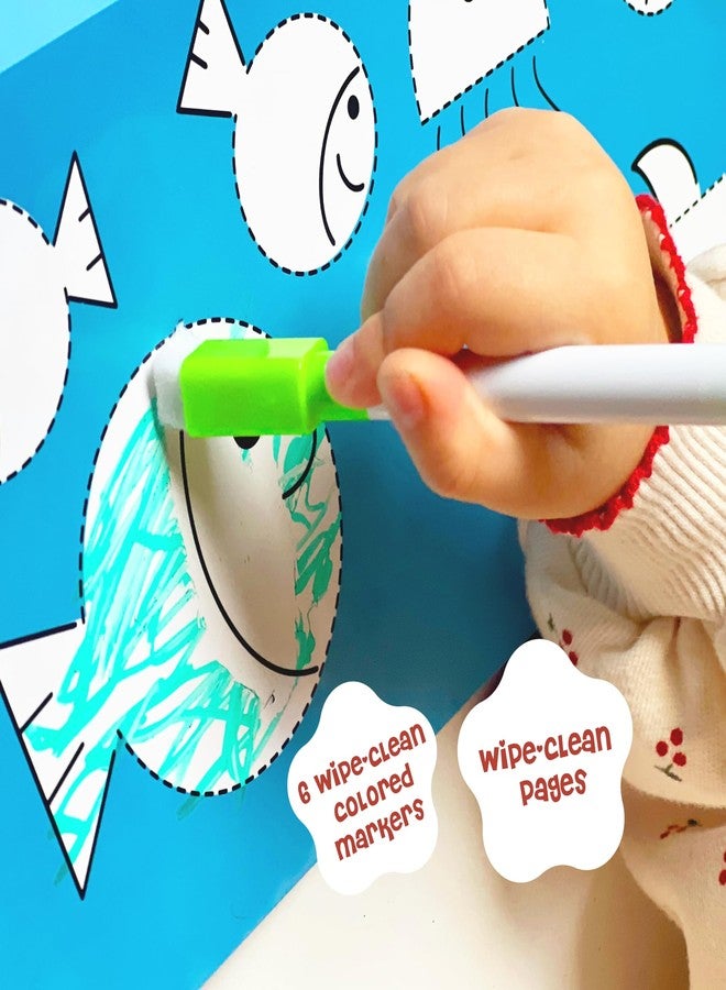 DINO MINI BusyDino - Busy Book for Toddlers 3-5 - Toddler Activity Book with Cutting Activities - Montessori Toys for 3 Year Old - Includes Child-Safe Scissors and Wipe-Clean Markers - Image 3